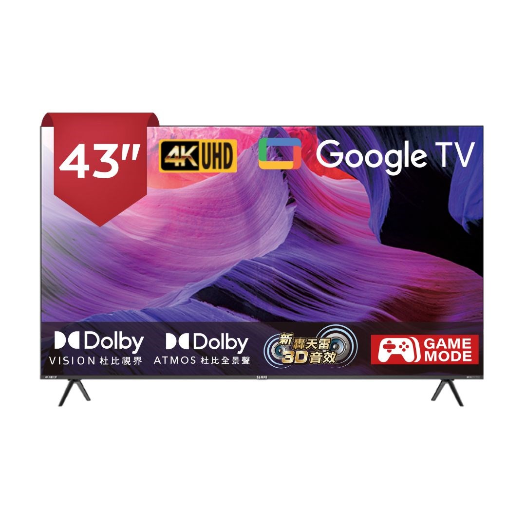 【SAMPO聲寶】43型4K Google TV連網智慧顯示器