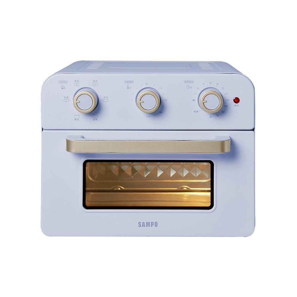 【SAMPO聲寶】20L多功能氣炸電烤箱薰衣草紫