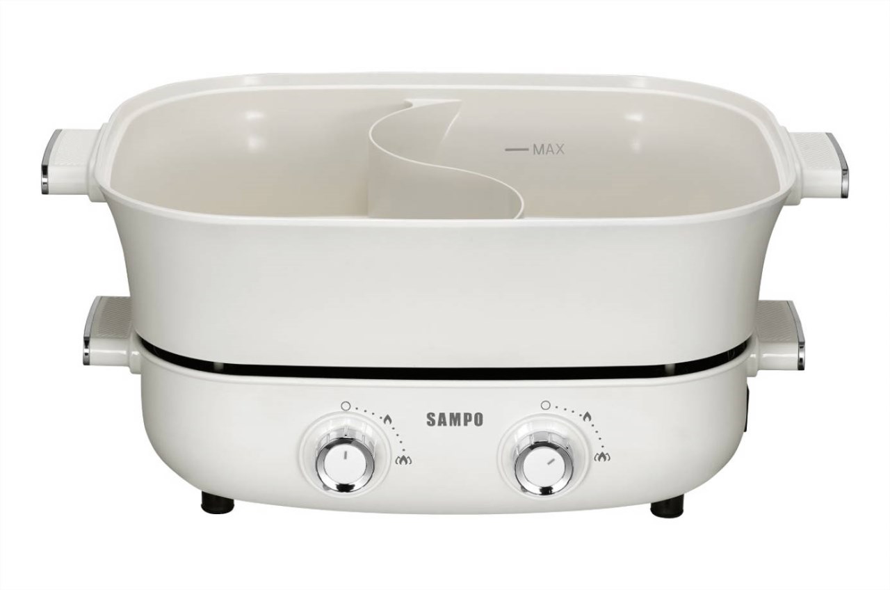 【SAMPO聲寶】6.2L大容量雙調溫饗食鴛鴦鍋