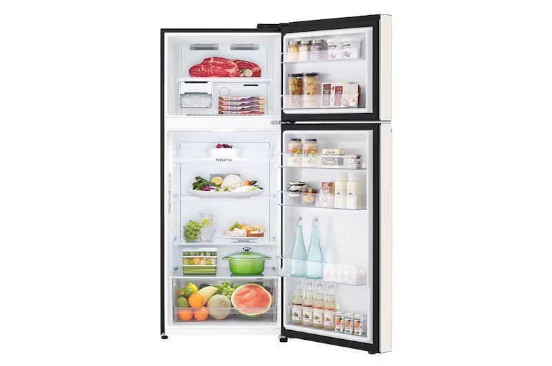 【LG樂金】375公升智慧變頻雙門冰箱｜香草白