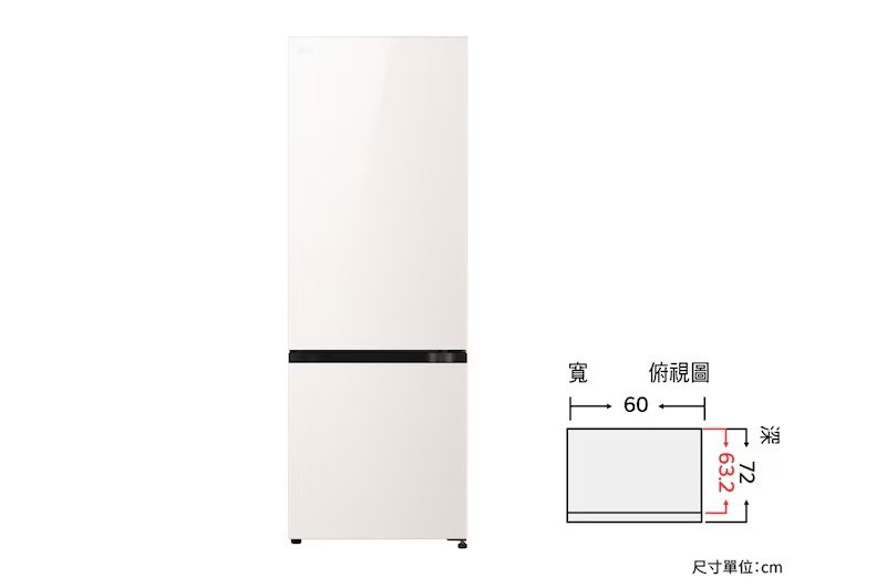 【LG樂金】332公升智慧變頻雙門冰箱｜雪霧白