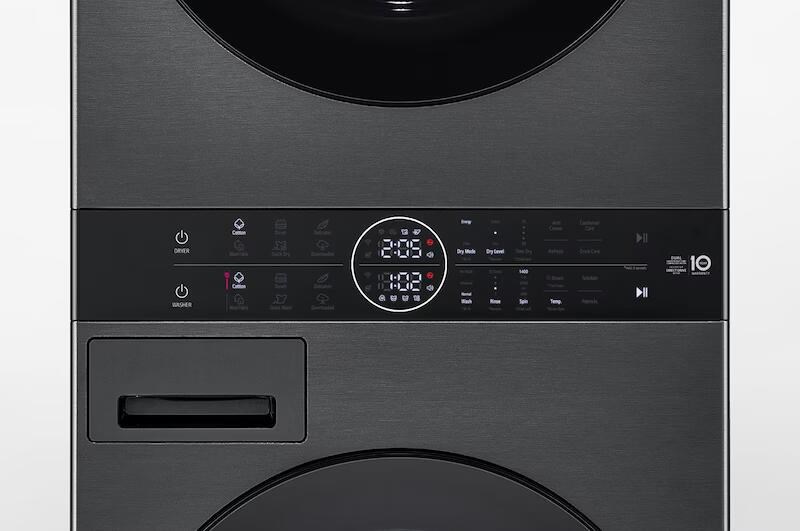 【LG樂金】洗13公斤+乾10公斤 WashTower™ AI 智控洗乾衣機｜熱泵除濕｜尊爵黑