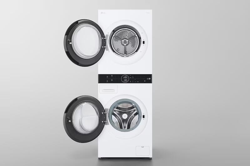 【LG樂金】洗13公斤+乾10公斤 WashTower™ AI 智控洗乾衣機｜熱泵除濕｜冰瓷白