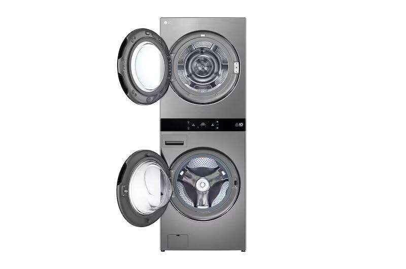 【LG樂金】洗22公斤+乾20公斤 WashTower™ AI 智控洗乾衣機第二代｜熱泵除濕｜星辰銀