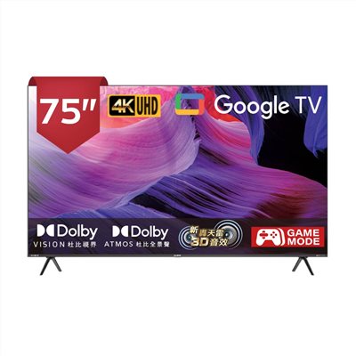 【SAMPO聲寶】75型4K 3D立體聲音箱轟天雷