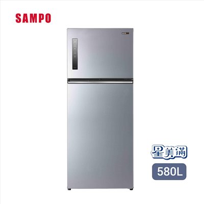 【SAMPO聲寶】極光鈦變頻鋼板雙門冰箱 580公升