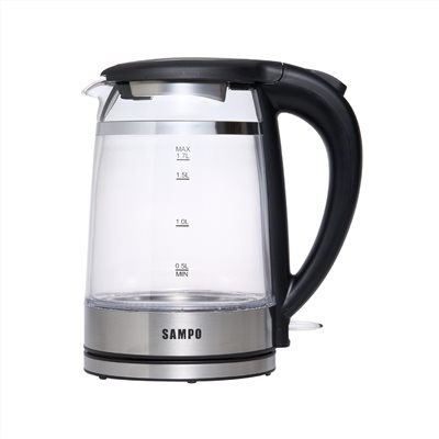 【SAMPO聲寶】1.7L雙層防燙玻璃快煮壺 