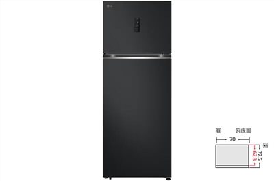 【LG樂金】461公升智慧變頻雙門冰箱｜夜墨黑
